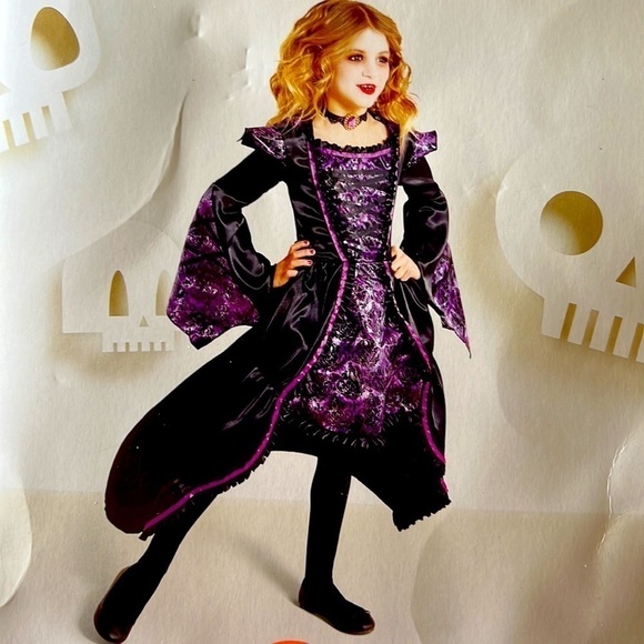 Vampire GIRL Child Halloween Costume Dress Outfit L (12-14) - Picture 2 of 5